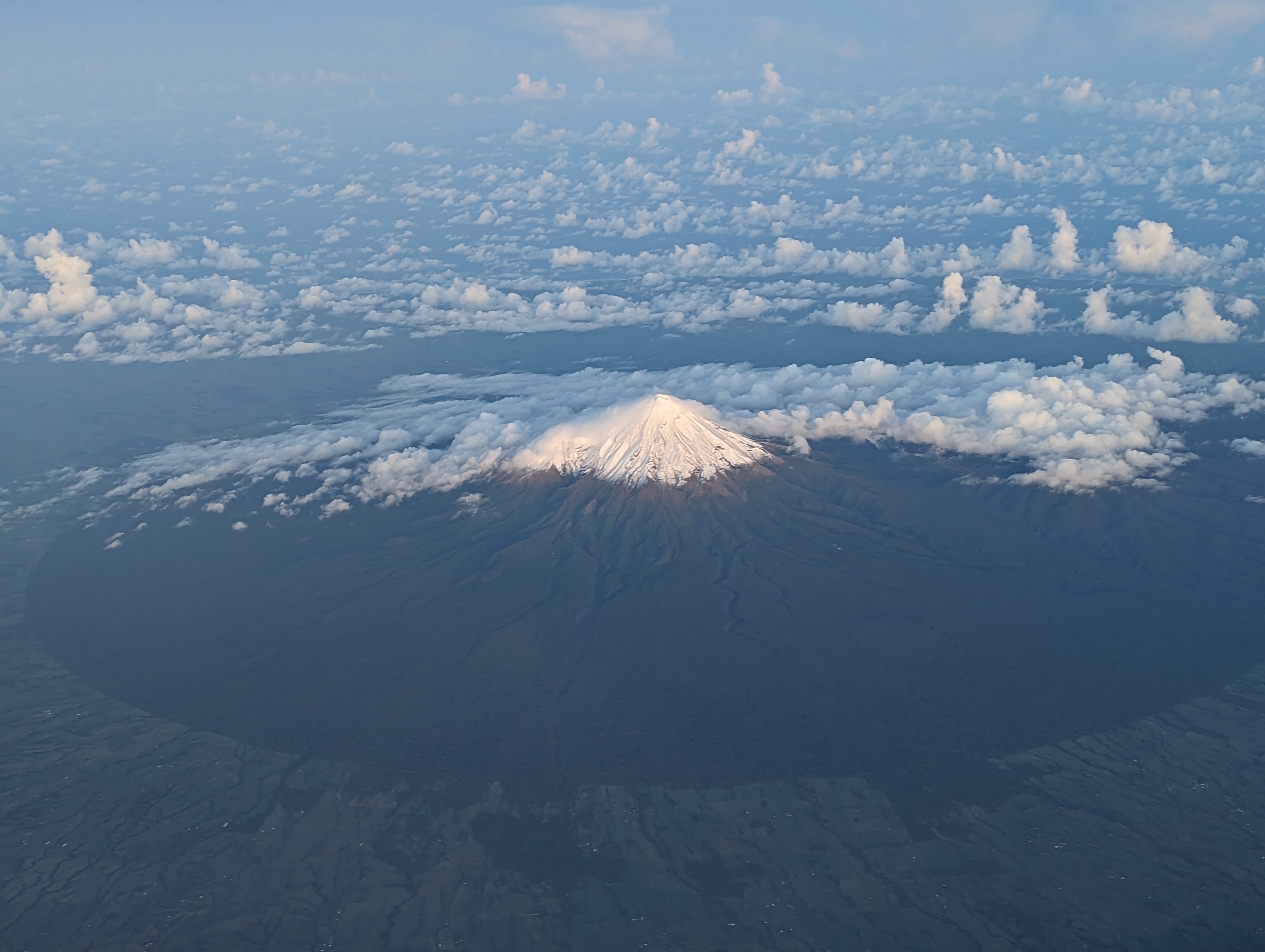 Aerial view of Te Papa-Kura-o-Taranaki from a flight to Te Whanganui-a-Tara