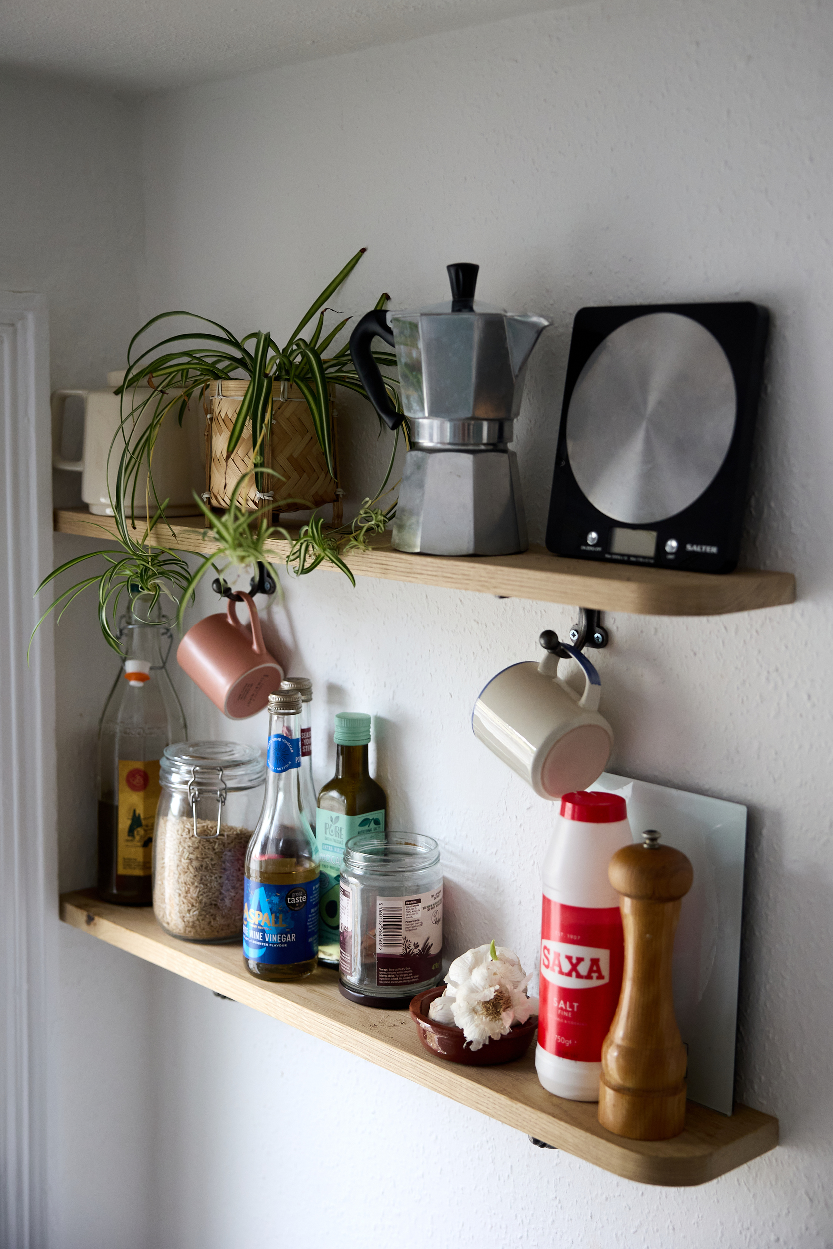 Photo of finished shelves